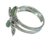 Southwest Sterling Silver Flower Turquoise Ring Size 7-1/2 RX88070